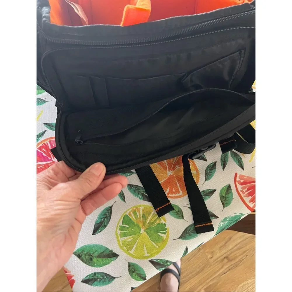Amazon Basics Large DSLR Gadget Bag, Black with Orange Interior, Solid